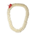 Fancy Spiral Orchid Lei (White)