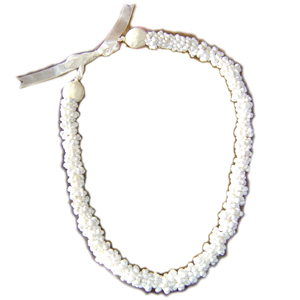 Small White Seashell Lei Necklace