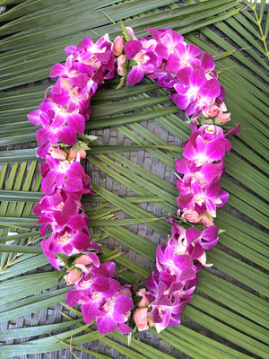 Double Purple Orchid with Rose