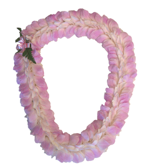 Sweetheart Lei – White with Lavender