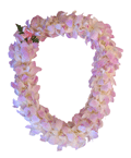 Orchid Lei (Double, White with Lavender)