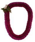 Fancy Orchid Lei (Purple Maroon)