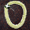 Butterfly Lei - Bow Tie Style Green and White