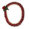 Micronesian Ginger Lei with Red Roses