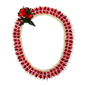 Micronesian Ginger Lei with Pink and Red Rose