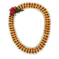 Micronesian Ginger Lei with Yellow and Red Rose