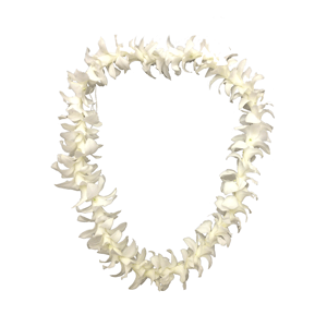 Orchid Lei (Single, White)