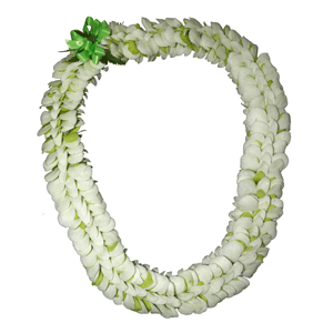 Sweetheart Lei – White &amp; Green