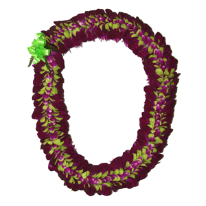 Sweetheart Lei – Purple &amp; Green