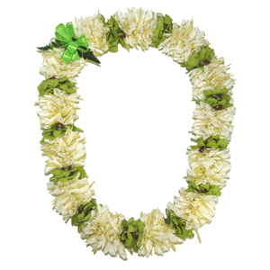 Ginger Lei (Triple mix with green orchid)