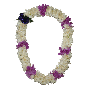 Double Tuberose with Vanda Orchid  Lei